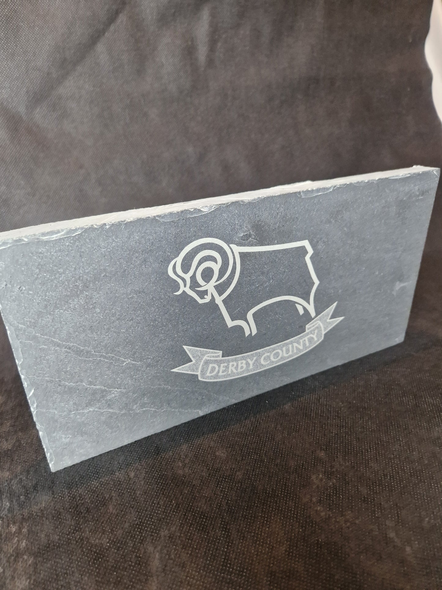 Medium engraved slate sign with personalized design and durable stone finish