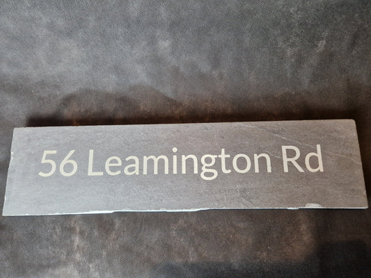 Large engraved slate sign with custom text