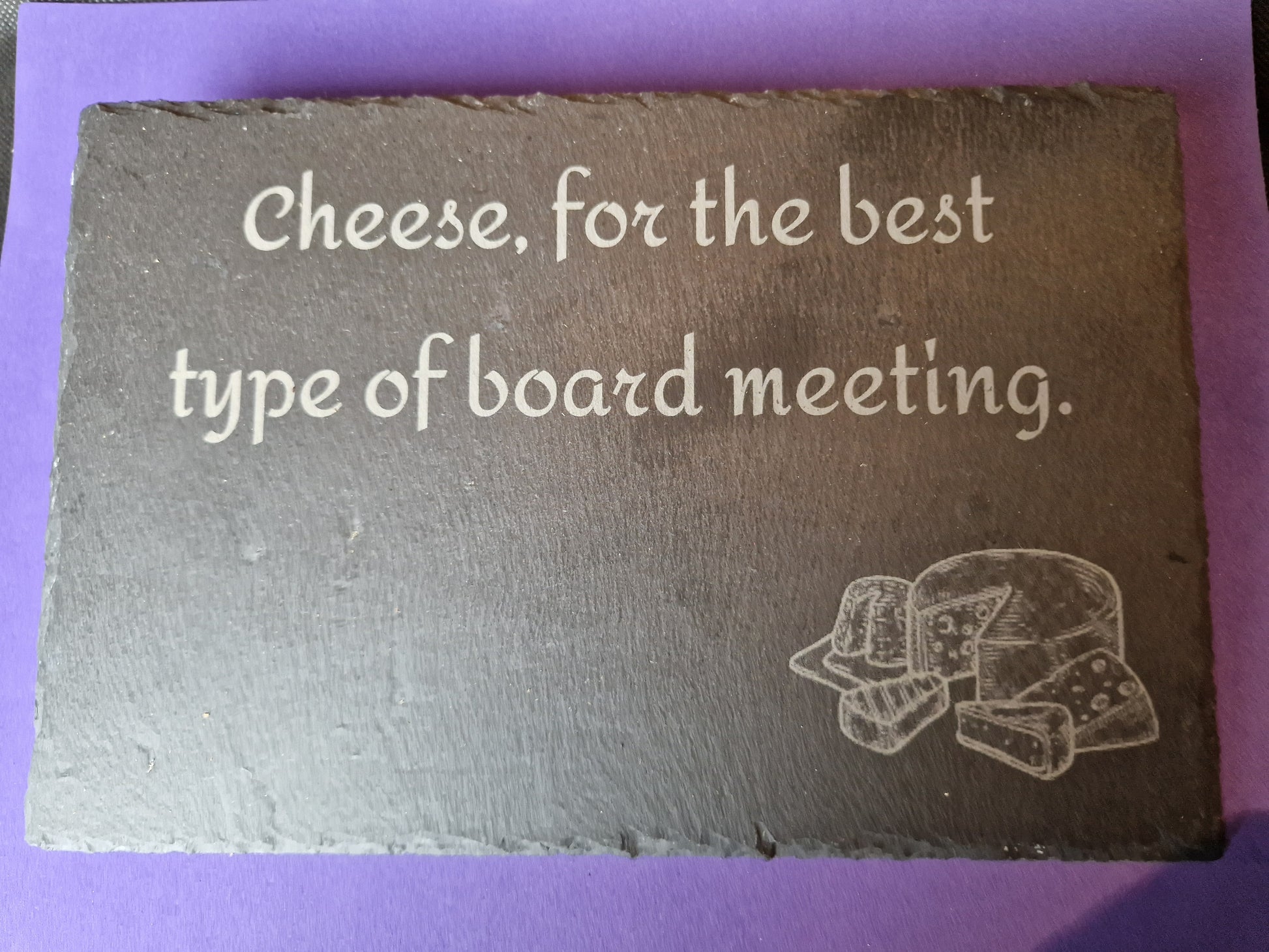 Black slate A4 Size custom laser  engraved cheeseboard personalization any design