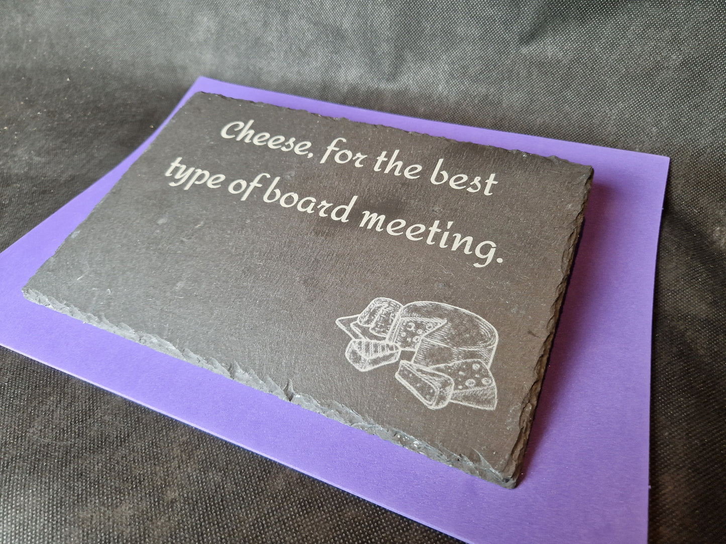 Black slate A4 Size custom laser engraved cheeseboard personalization any design