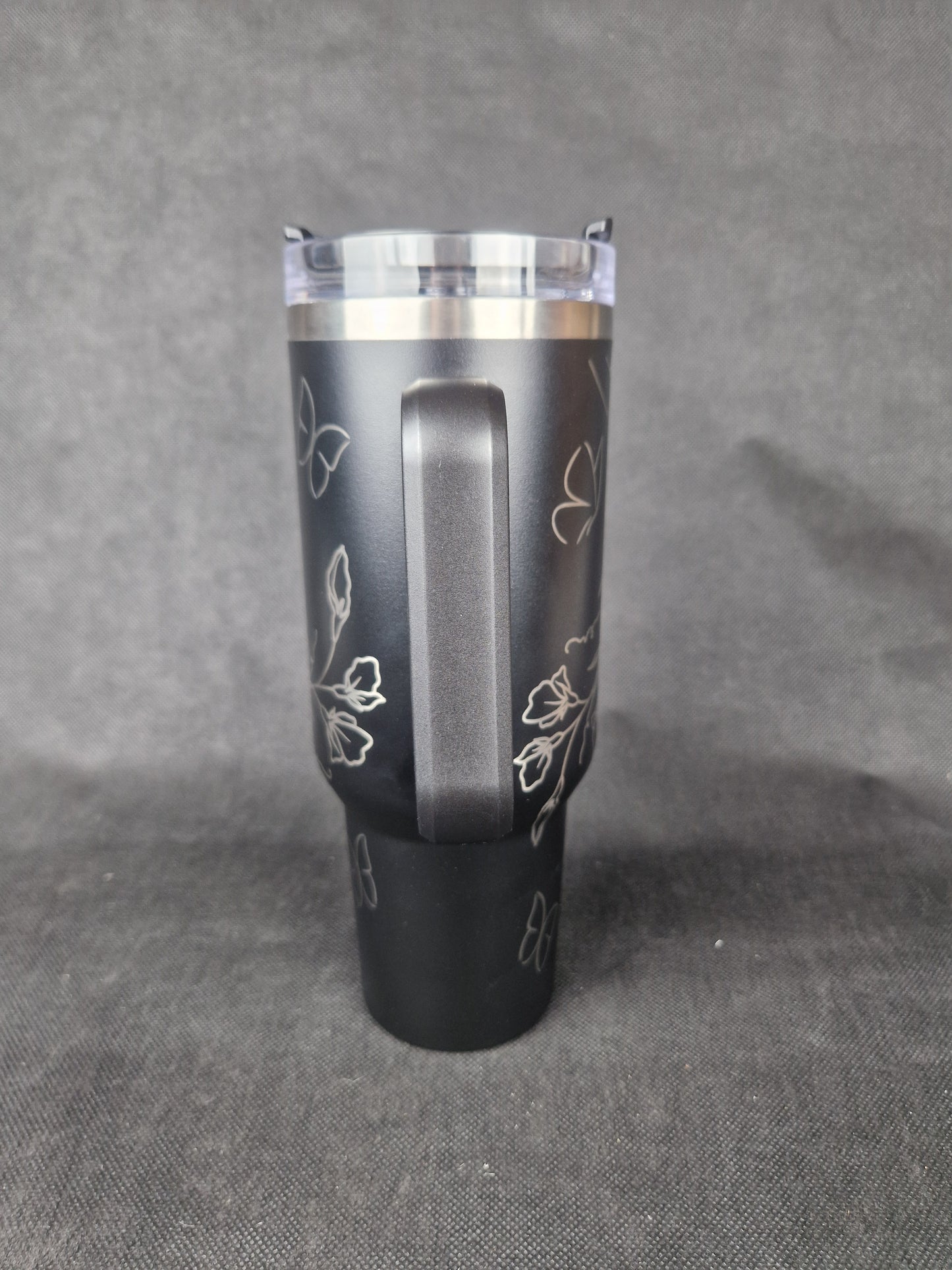 Stainless steel 40oz insulated tumbler with custom laser engraved personalization