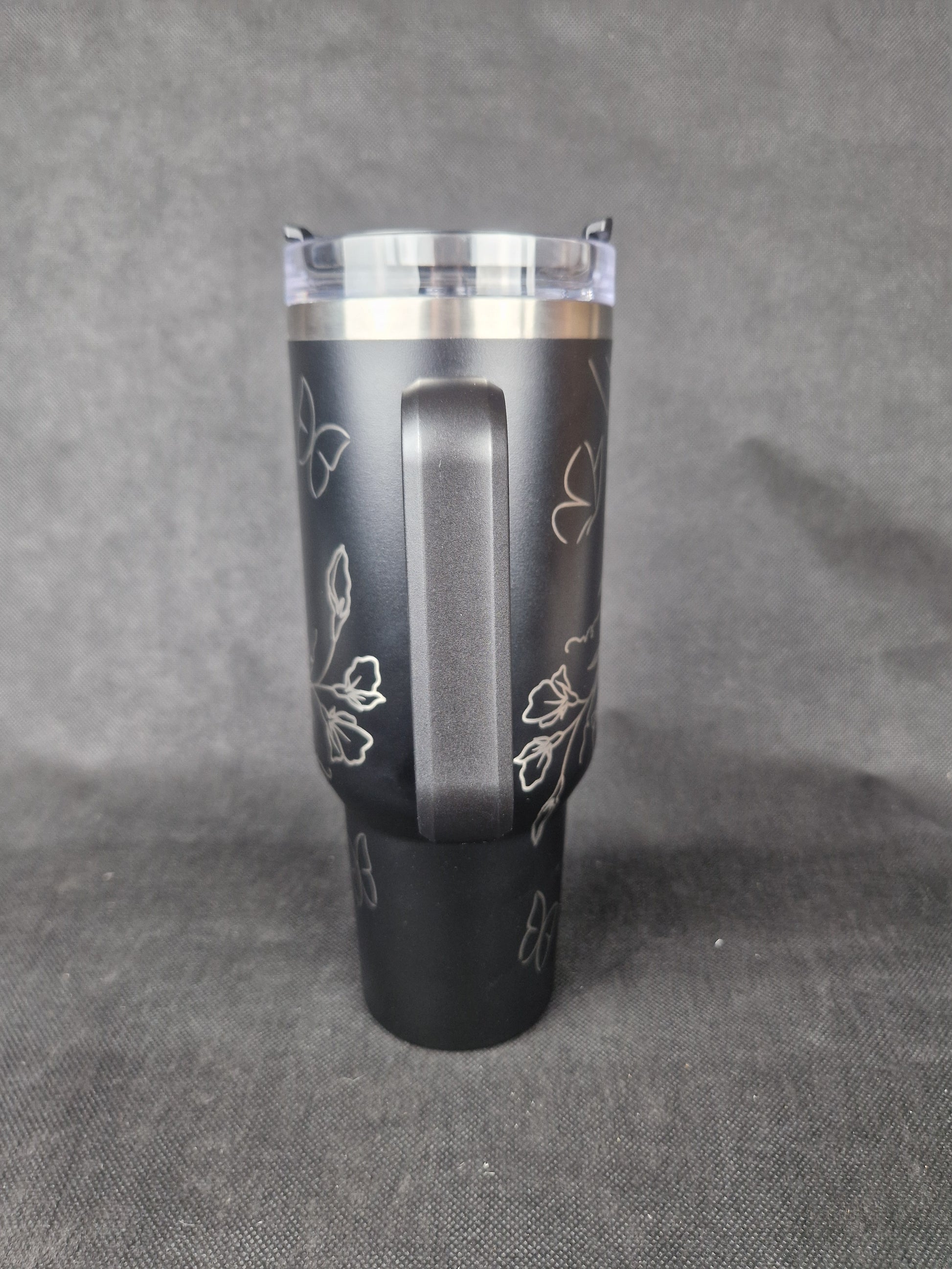Stainless steel 40oz insulated tumbler with custom laser engraved personalization