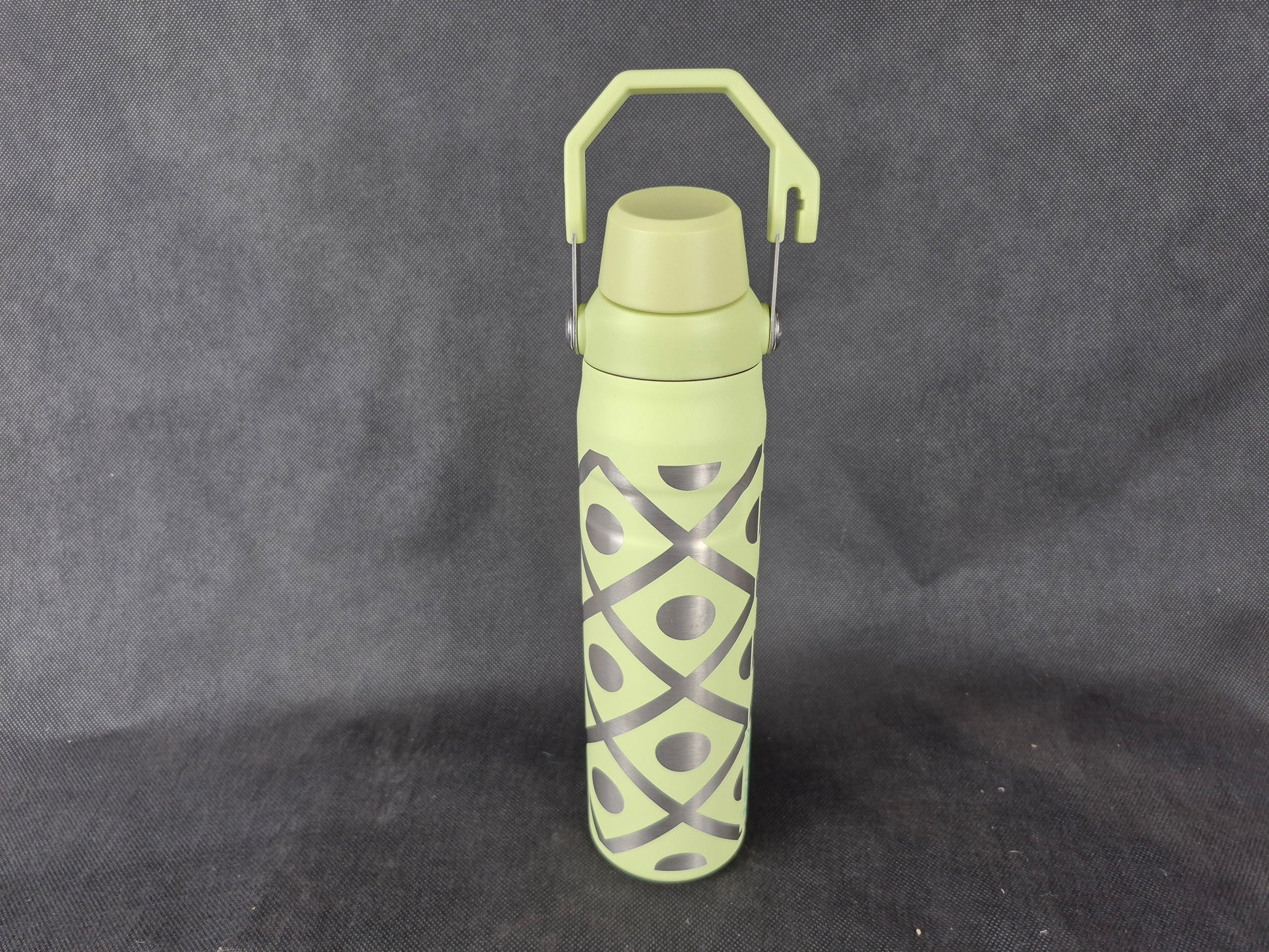 Personalized Stanley Ice Flow bottle with custom laser engraving and insulated design
