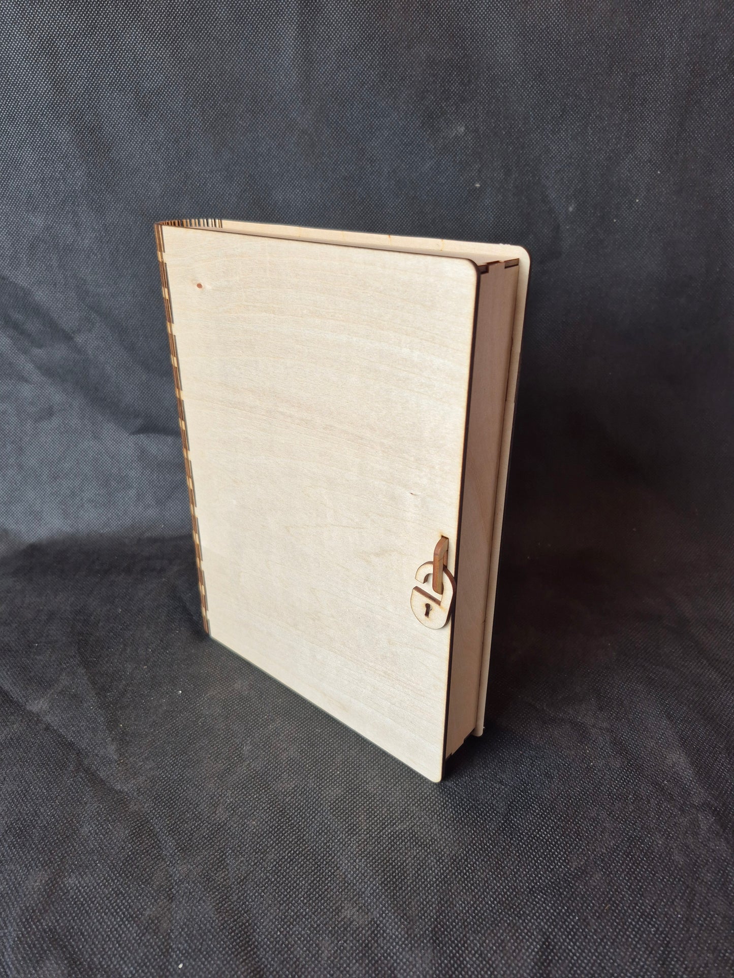 Personalised wooden memorial keepsake box with custom laser engraving on the lid.