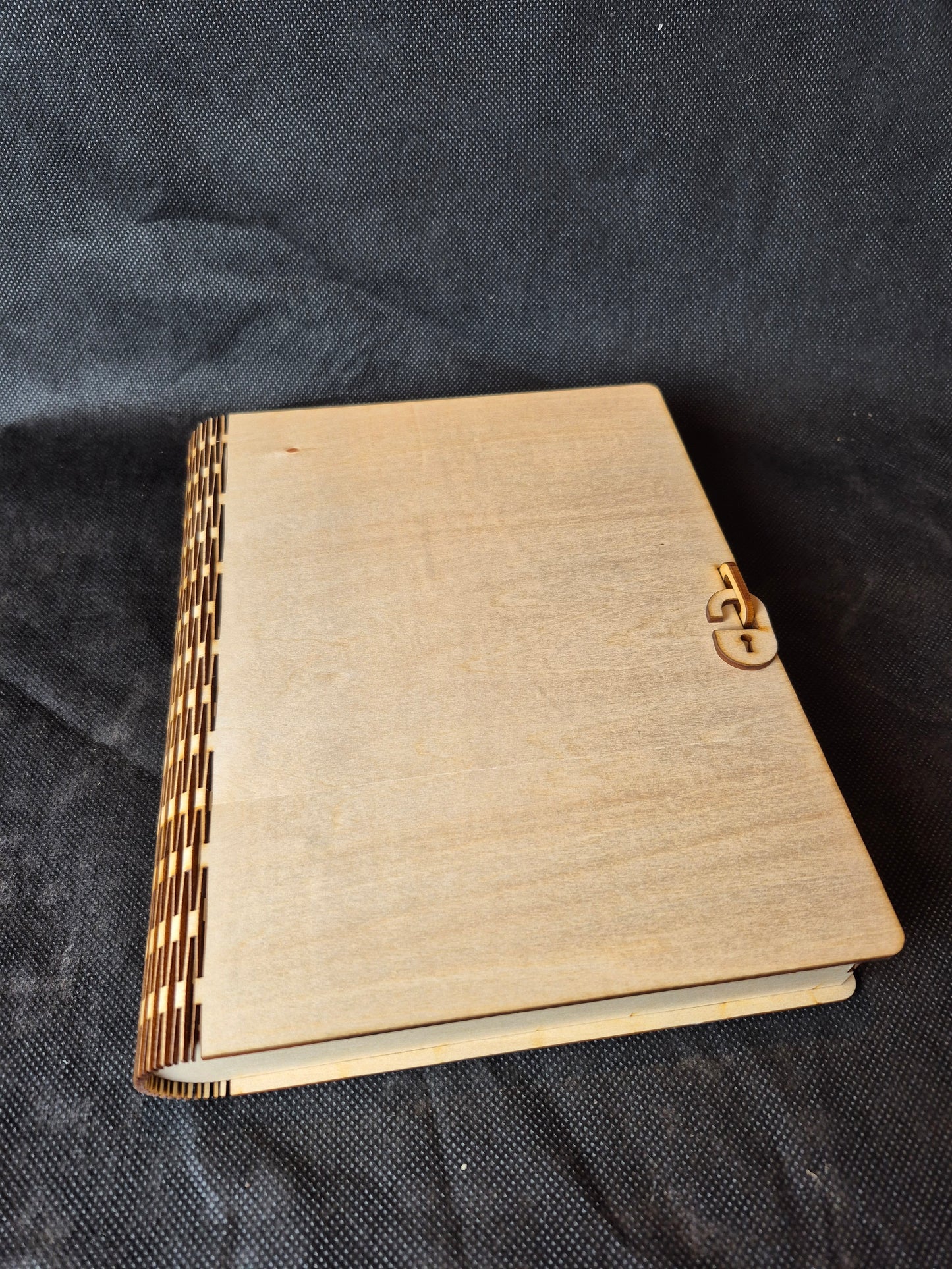 Personalised wooden memorial keepsake box with custom laser engraving on the lid.