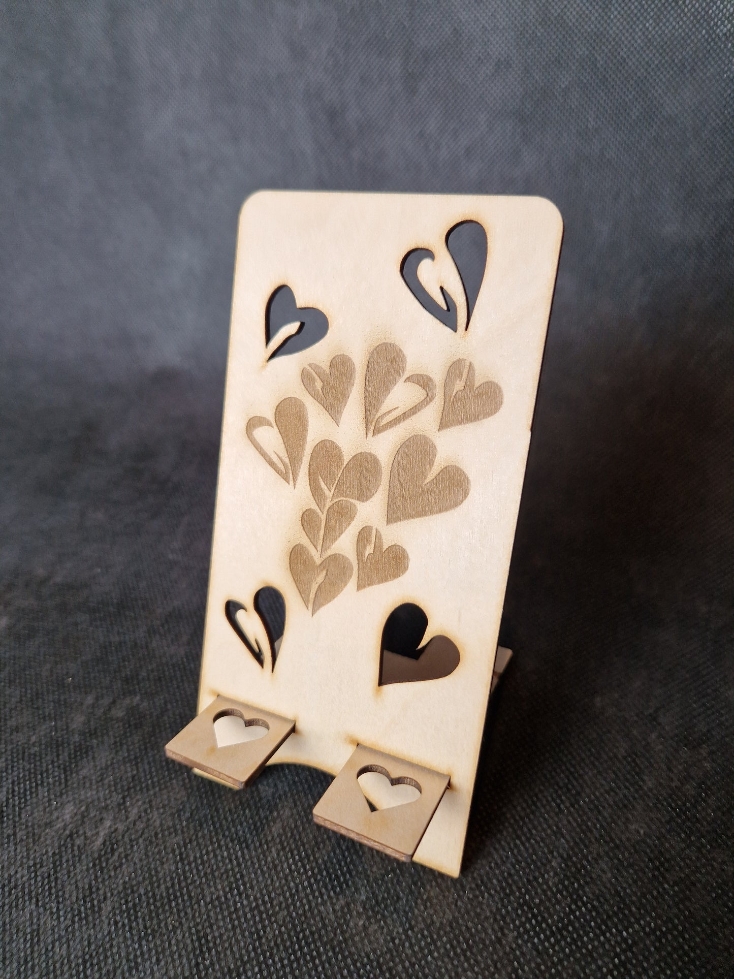 Laser Cut Wooden Phone Holder