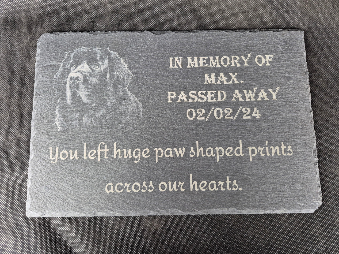 Pet Memorial Slate A4 size